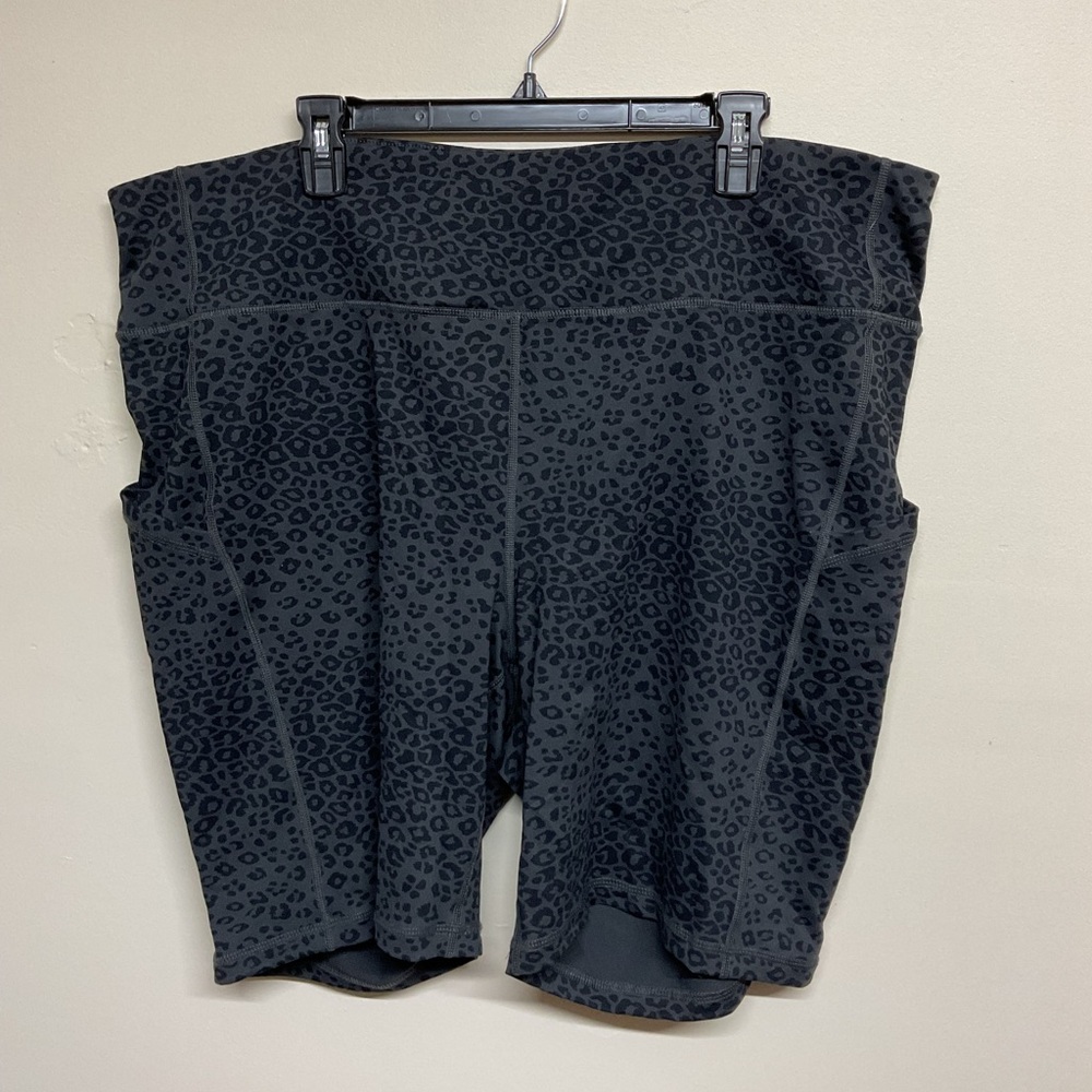 torrid Black Leopard-Print Bike Shorts